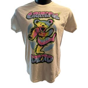 Liquid Blue 2021 The Grateful Dead Tour Band T-Shirt Adult Medium White